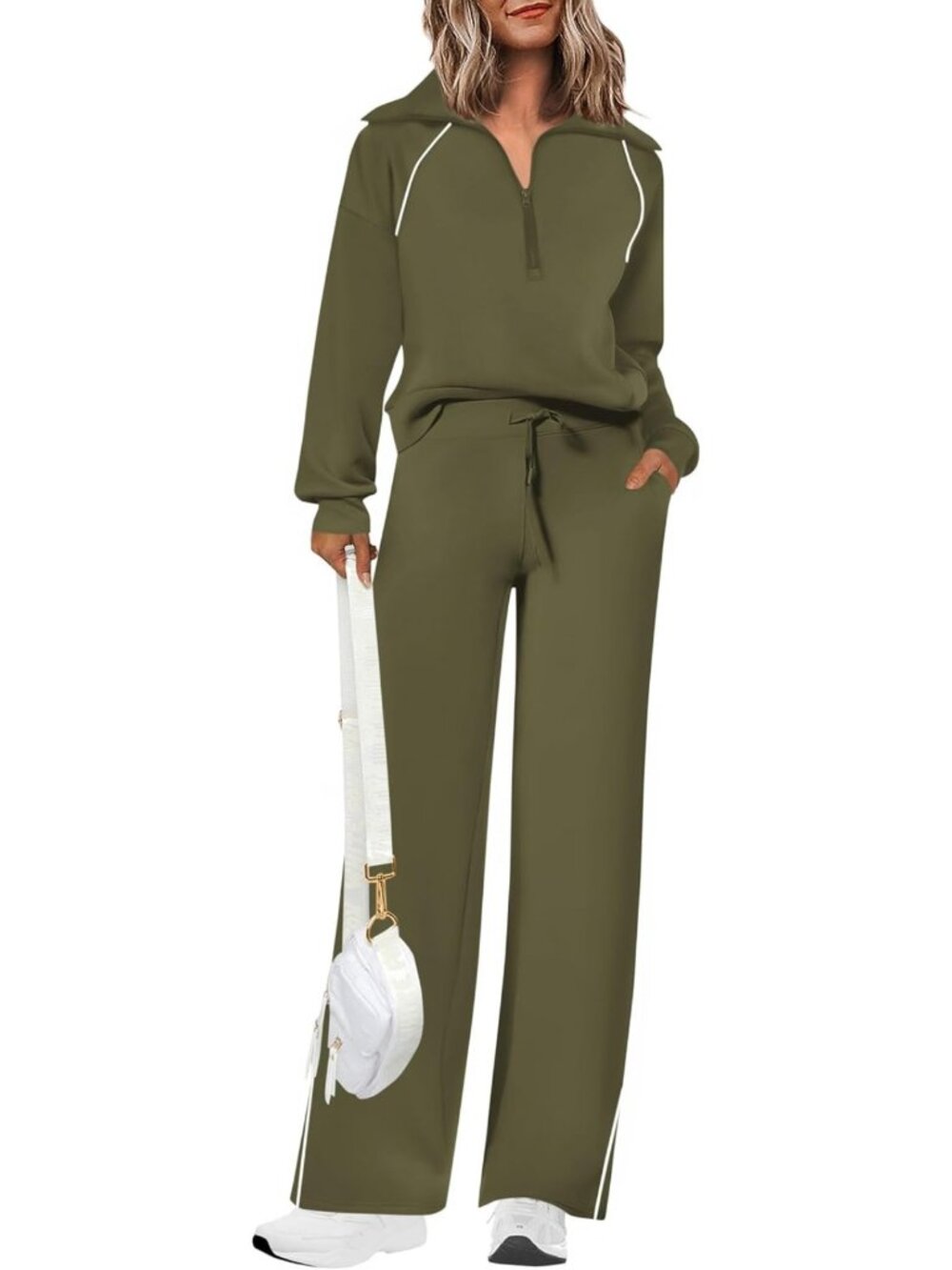 Chic Women's 2-Piece Matching Lounge Set | Cozy Sweatsuit for Comfort & Style